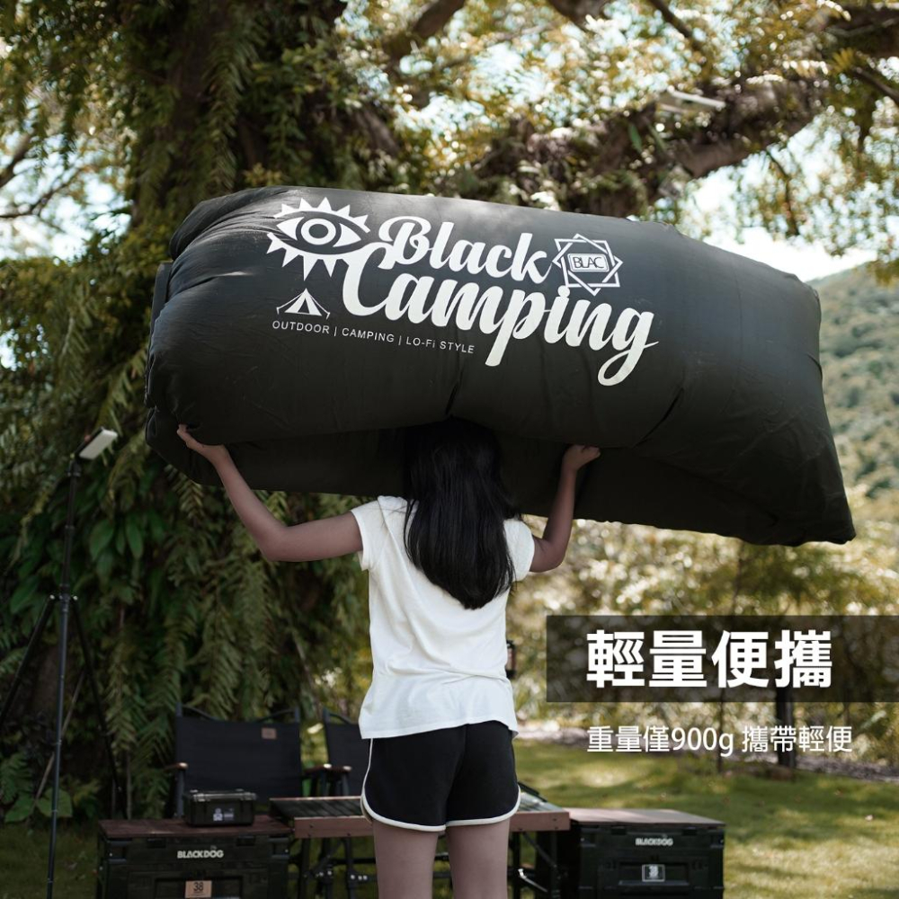 【BLAC黑客】戶外音樂節懶人充氣沙發 充氣床加大版 210D抗撕裂格紋布 附收納袋-細節圖7