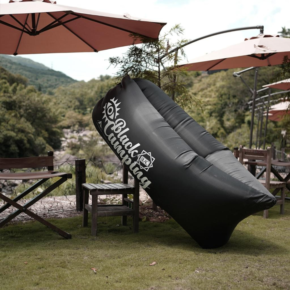 【BLAC黑客】戶外音樂節懶人充氣沙發 充氣床加大版 210D抗撕裂格紋布 附收納袋-細節圖8