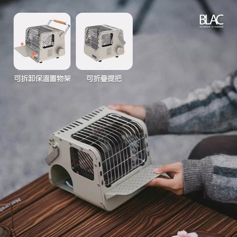 【BLAC黑客】NATUREHIKE挪客時光卡式瓦斯暖爐 卡式瓦斯罐磁吸安裝 1100w 電子點火 戶外室內兩用-細節圖6