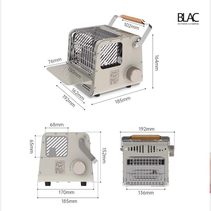 【BLAC黑客】NATUREHIKE挪客時光卡式瓦斯暖爐 卡式瓦斯罐磁吸安裝 1100w 電子點火 戶外室內兩用-細節圖9