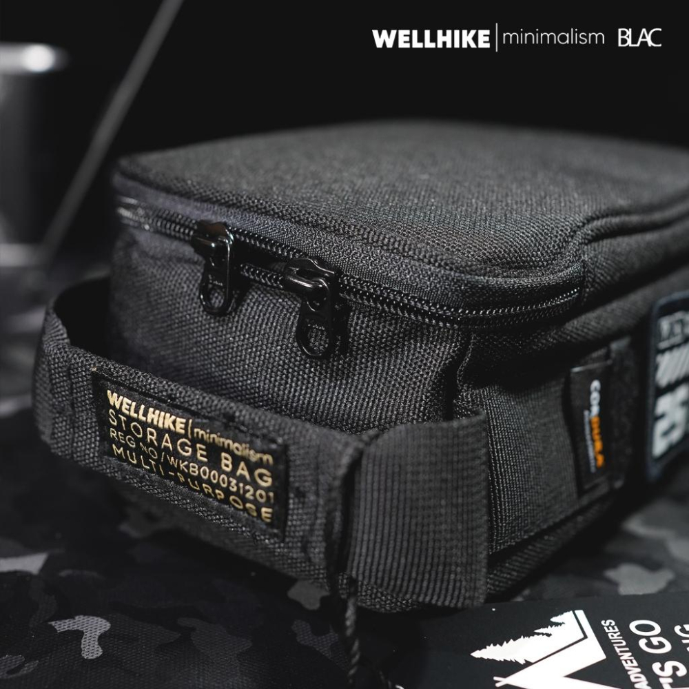 【BLAC黑客】CORDURA®戰術風格衛生紙套紙巾收納包 裝備收納包燈具收納包 軍規1000D抗撕裂格紋布-細節圖3