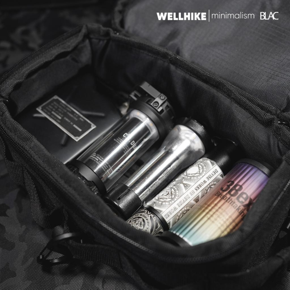 【BLAC黑客】CORDURA®戰術風格衛生紙套紙巾收納包 裝備收納包燈具收納包 軍規1000D抗撕裂格紋布-細節圖6