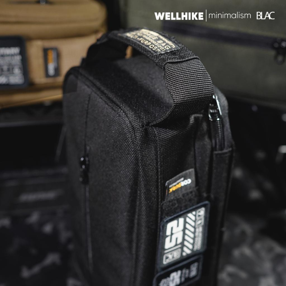 【BLAC黑客】CORDURA®戰術風格衛生紙套紙巾收納包 裝備收納包燈具收納包 軍規1000D抗撕裂格紋布-細節圖7