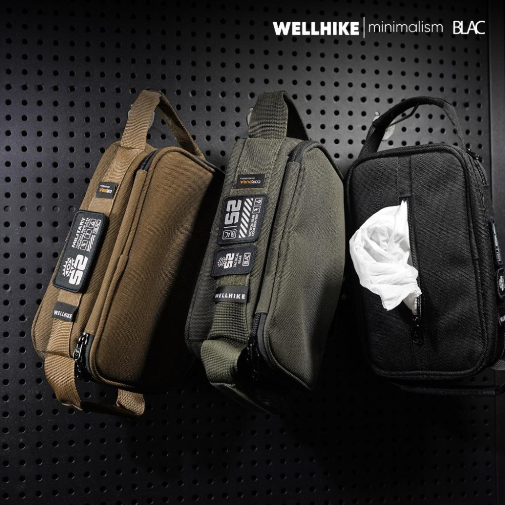 【BLAC黑客】CORDURA®戰術風格衛生紙套紙巾收納包 裝備收納包燈具收納包 軍規1000D抗撕裂格紋布-細節圖9