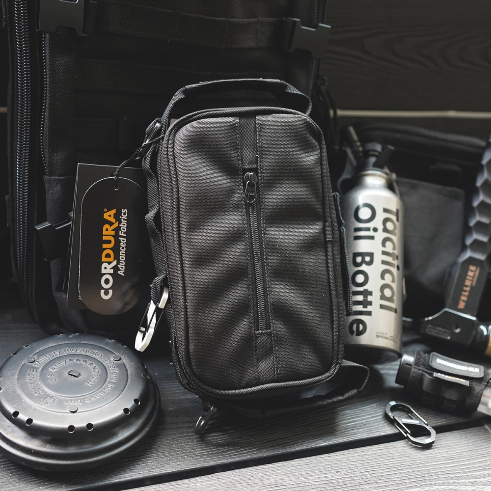 【BLAC黑客】CORDURA®戰術風格衛生紙套紙巾收納包 裝備收納包燈具收納包 軍規1000D抗撕裂格紋布-細節圖2