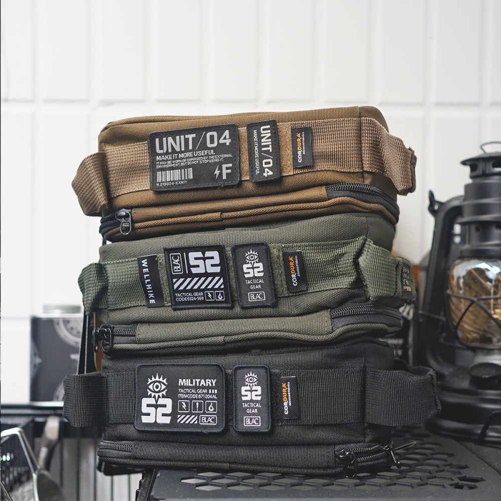 【BLAC黑客】CORDURA®戰術風格衛生紙套紙巾收納包 裝備收納包燈具收納包 軍規1000D抗撕裂格紋布-細節圖9