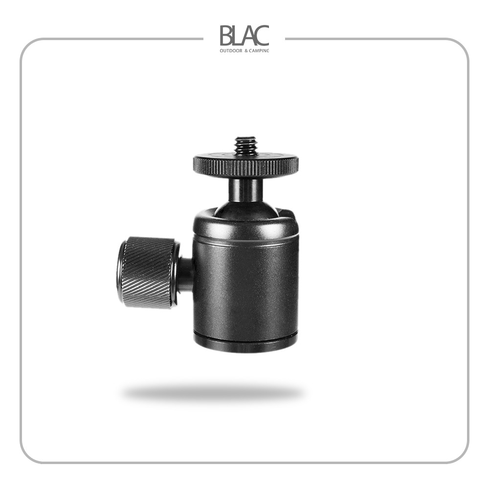【BLAC黑客】鋁合金360度可調角度雲台 1/4英吋螺牙  解決您的腳架或燈架無法調整角度的囧境-規格圖9