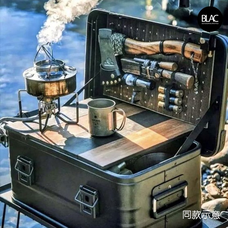 【BLAC黑客】戶外露營鋁合金收納箱鋁箱50L 黑/沙/軍綠/銀色-細節圖7