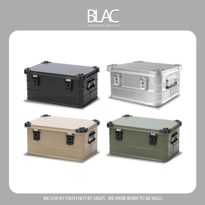 【BLAC黑客】戶外露營鋁合金收納箱鋁箱50L 黑/沙/軍綠/銀色-細節圖9