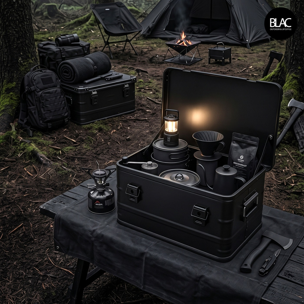 【BLAC黑客】戶外露營鋁合金收納箱鋁箱50L 黑/沙/軍綠/銀色-細節圖2