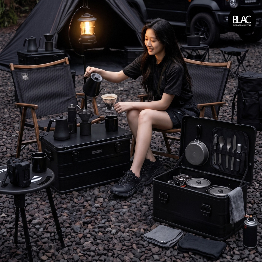 【BLAC黑客】戶外露營鋁合金收納箱鋁箱50L 黑/沙/軍綠/銀色-細節圖4