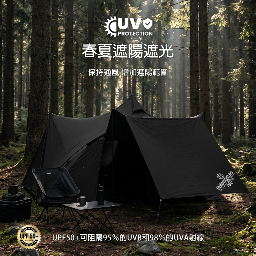 黑膠遮光遮陽掛布【BLAC黑客】防曬隔熱檔風 邊布圍布臨時天幕 210D抗撕裂牛津布BORNTOBEWILD-細節圖5