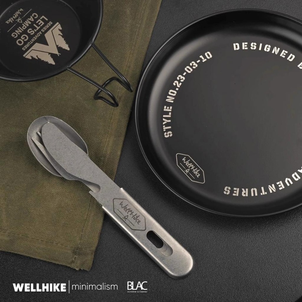 【BLAC黑客】WELLHIKE304不鏽鋼仿舊刀叉勺三件套装 復古仿舊石洗-細節圖2