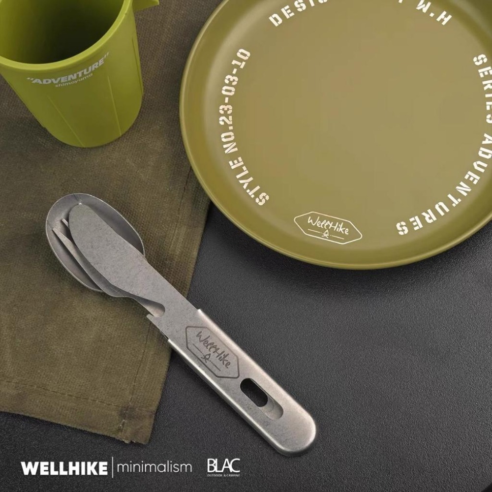 【BLAC黑客】WELLHIKE304不鏽鋼仿舊刀叉勺三件套装 復古仿舊石洗-細節圖4