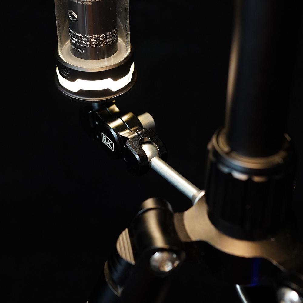 【BLAC黑客】雙關節1/4螺牙萬向支架魔術手臂 可360旋轉調整角度 用於連接燈具-細節圖8