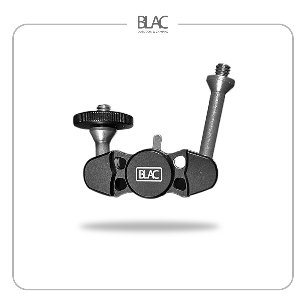 【BLAC黑客】雙關節1/4螺牙萬向支架魔術手臂 可360旋轉調整角度 用於連接燈具-規格圖9