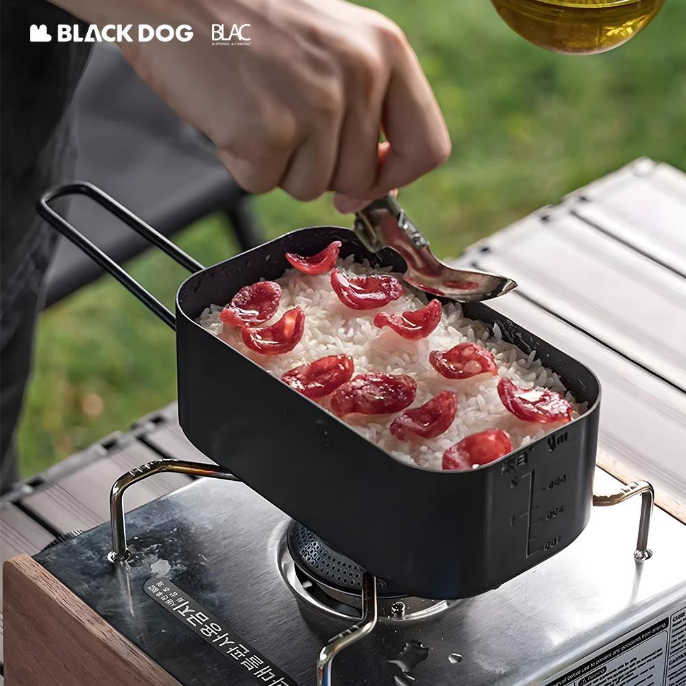 【BLAC黑客】BLACKDOG黑狗戶外露營煮飯神器餐盒飯盒 800ml 不沾塗層 可直火-細節圖3