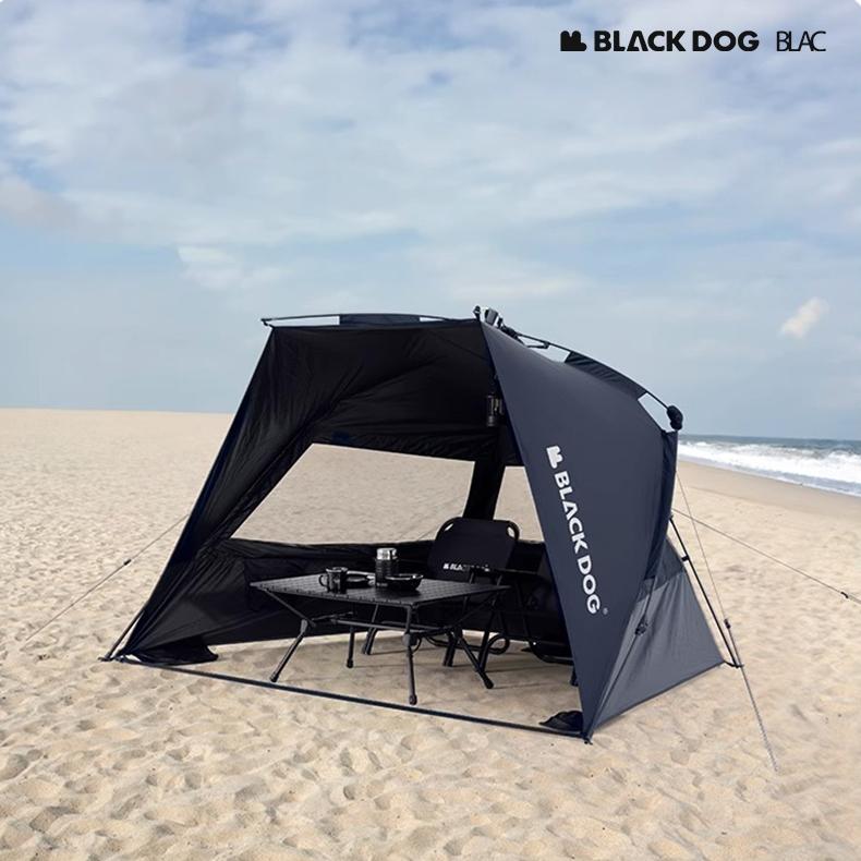 【BLAC黑客】BLACKDOG黑狗黑膠遮陽速搭帳自動帳篷 沙灘帳 野餐帳 300D PU3000 UPF50+-細節圖7