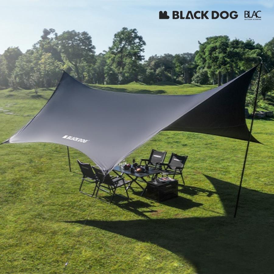 【BLAC黑客】BLACKDOG黑狗日和蝶型黑膠天幕570x480cm (含260cm營柱等配件)-細節圖3