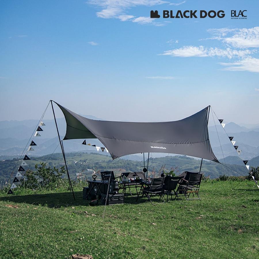 【BLAC黑客】BLACKDOG黑狗日和蝶型黑膠天幕570x480cm (含260cm營柱等配件)-細節圖6