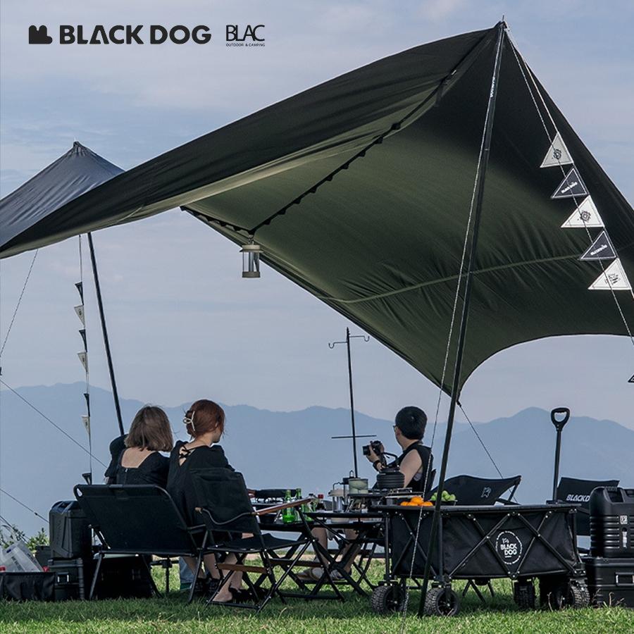 【BLAC黑客】BLACKDOG黑狗日和蝶型黑膠天幕570x480cm (含260cm營柱等配件)-細節圖7