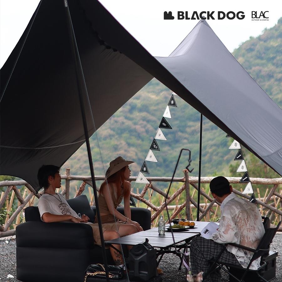 【BLAC黑客】BLACKDOG黑狗日和蝶型黑膠天幕570x480cm (含260cm營柱等配件)-細節圖8