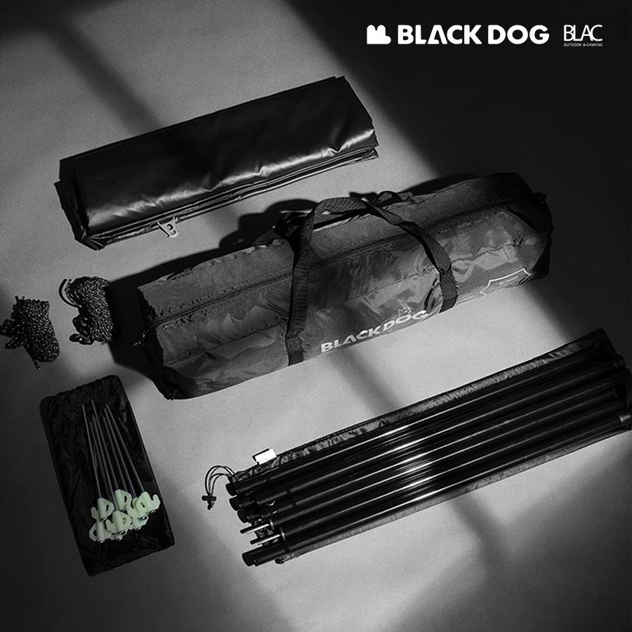 【BLAC黑客】BLACKDOG黑狗日和蝶型黑膠天幕570x480cm (含260cm營柱等配件)-細節圖9
