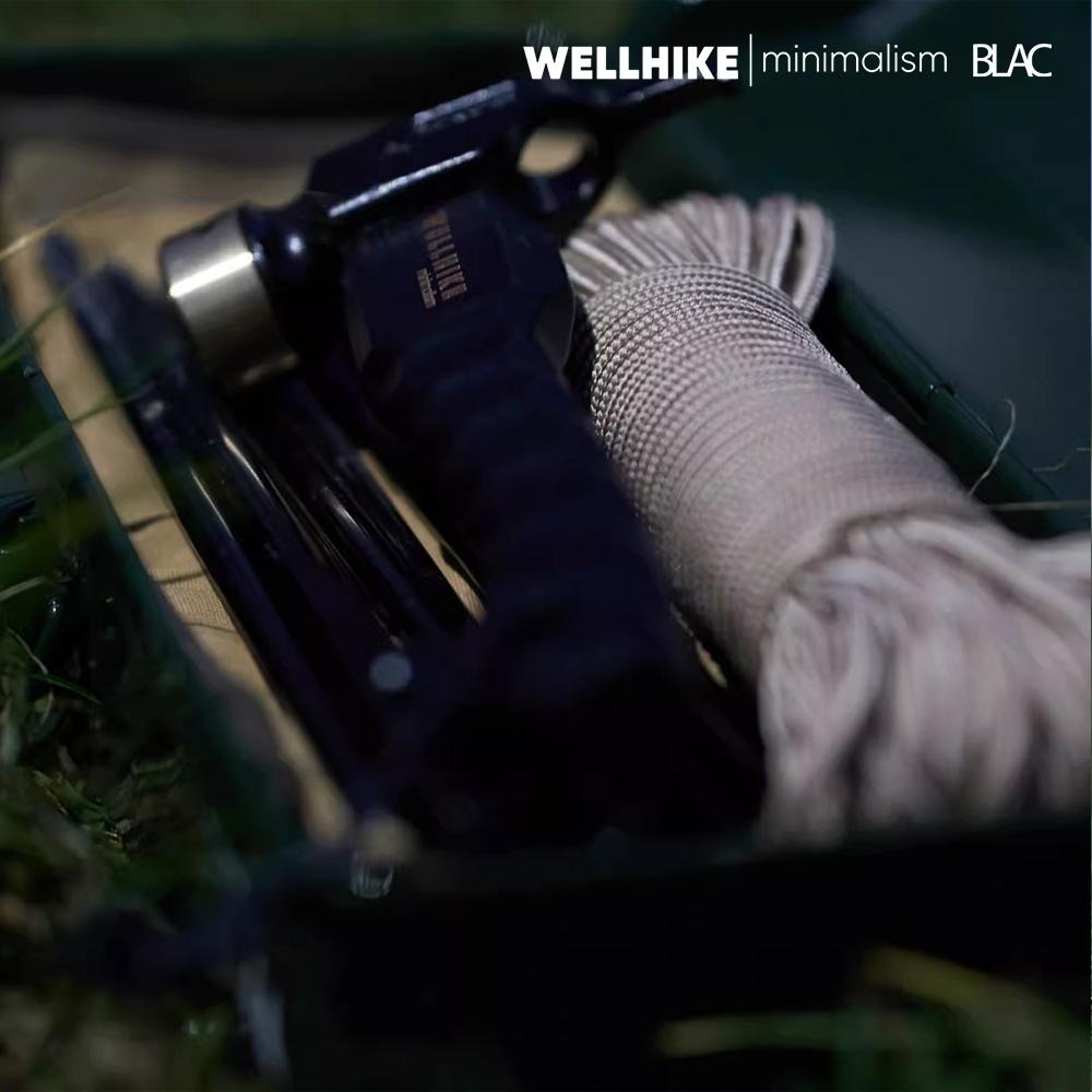 【BLAC黑客】WELLHIKE黑金銅錘營錘 黃銅錘頭櫸木手柄 附牛皮掛繩-細節圖8