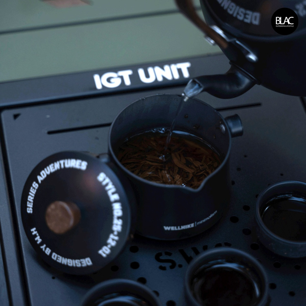 【BLAC黑客】戶外泡茶組煮水壺茶壺 輕量鋁合金鈦黑圓潤壺身-細節圖7