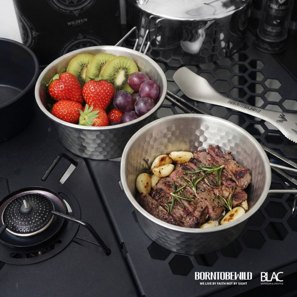 【BLAC黑客】304不鏽鋼立體蜂巢雪拉碗500ML-細節圖5