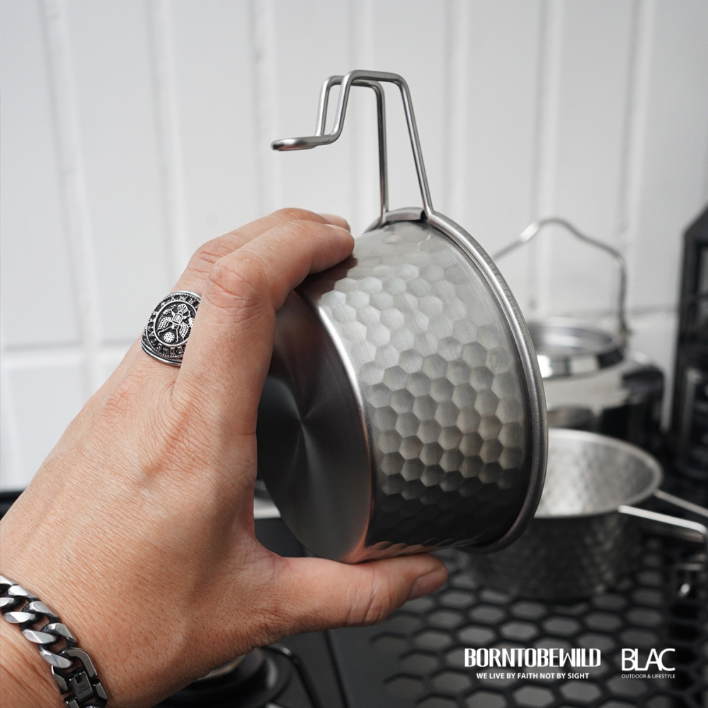 【BLAC黑客】304不鏽鋼立體蜂巢雪拉碗500ML-細節圖7