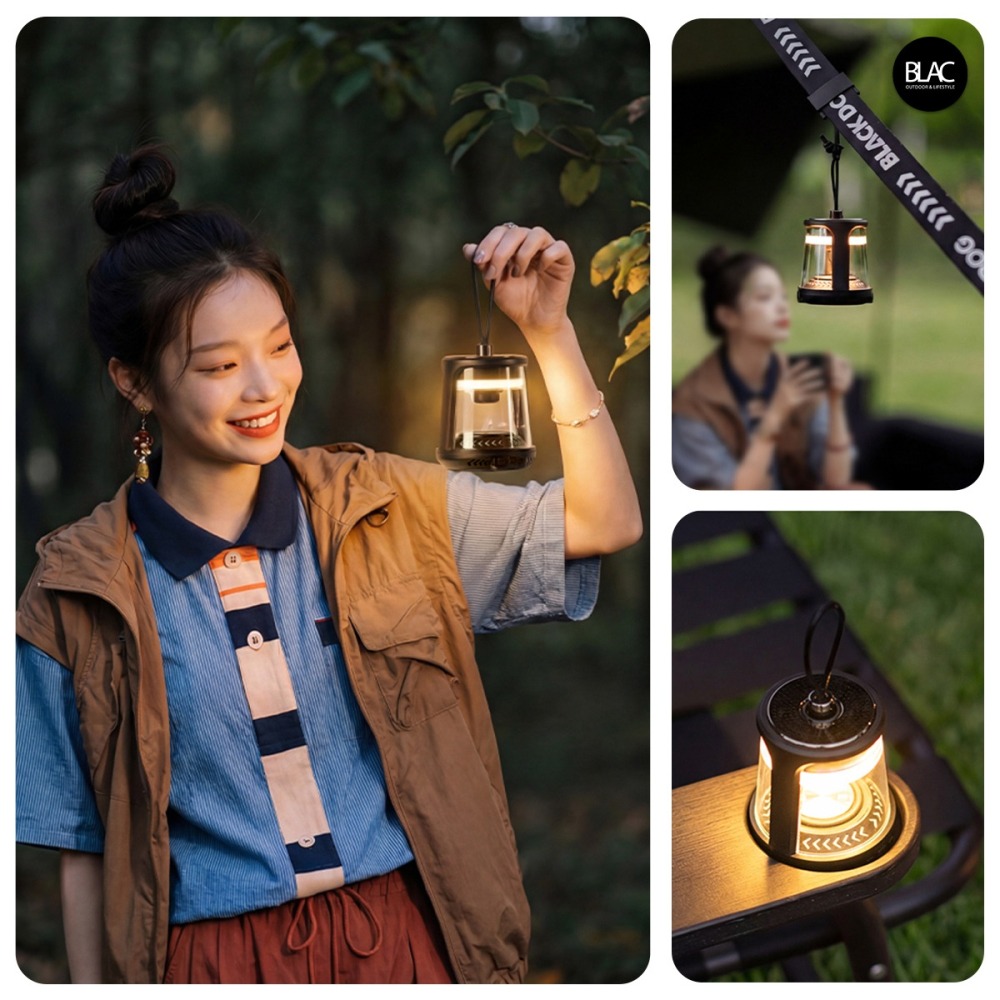 【BLAC黑客】BLACKDOG黑狗藍牙喇叭露營燈氛圍燈 RGB呼吸燈 三段色溫無段調光-細節圖2