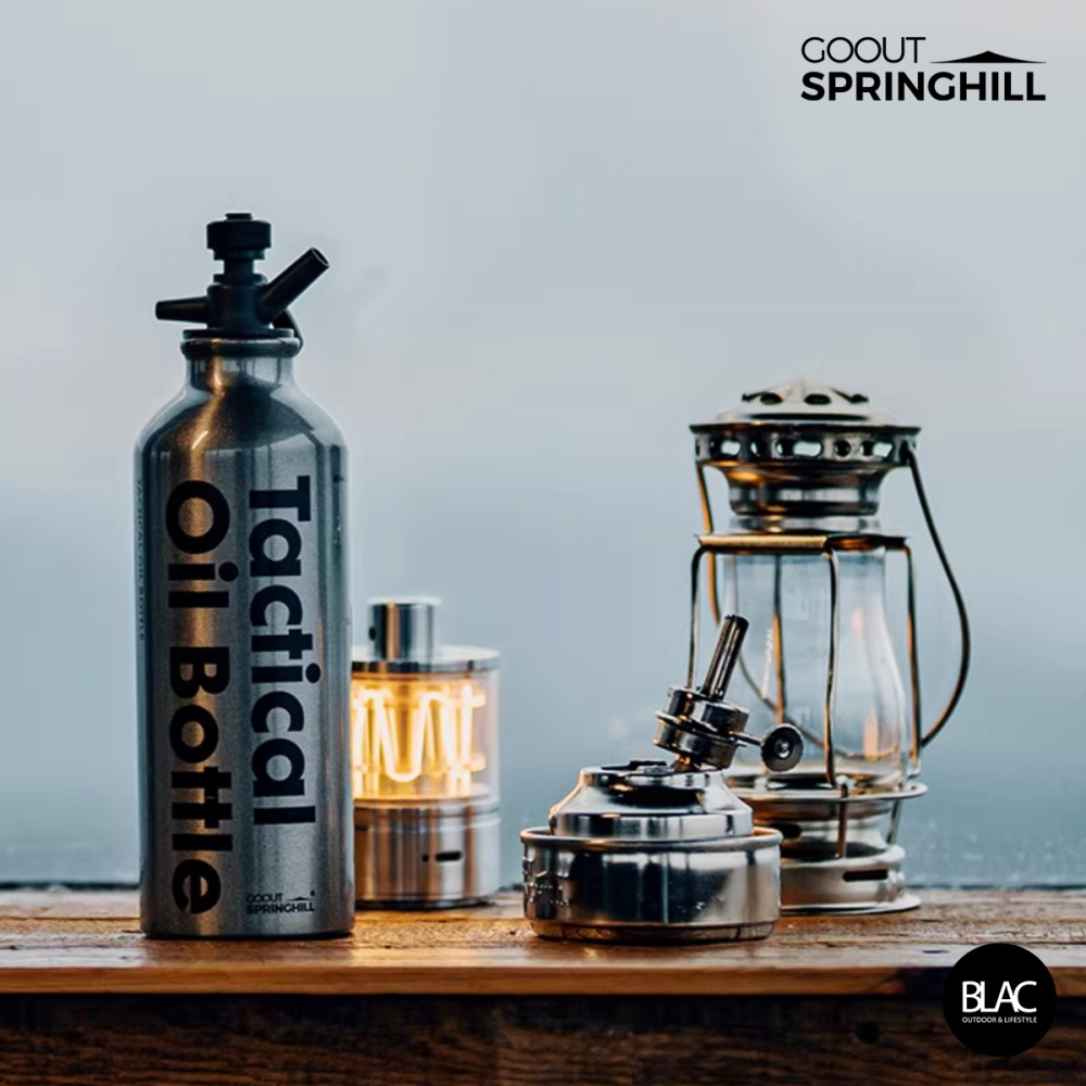 【BLAC黑客】春山油瓶油壺燃料瓶 雙壺嘴按壓出油 鋁合金500ml SPRINGHILL-細節圖2