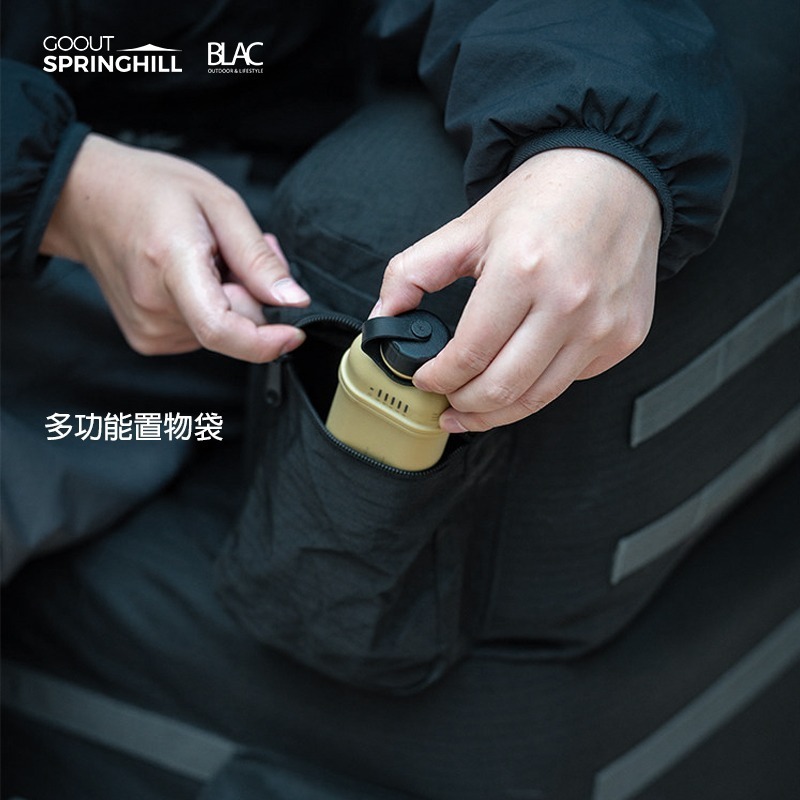 【BLAC黑客】春山雙人充氣沙發 PVC高彈力內膽 600D抗撕裂格紋布 300kg高承重SPRINGHILL-細節圖7