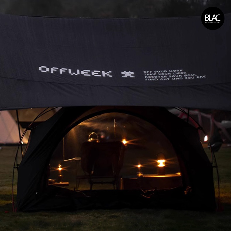 【BLAC黑客】OFFWEEK雲川雙人自立睡帳雙人帳篷袋鼠內帳 7075鋁合金骨架 機車露營-細節圖3