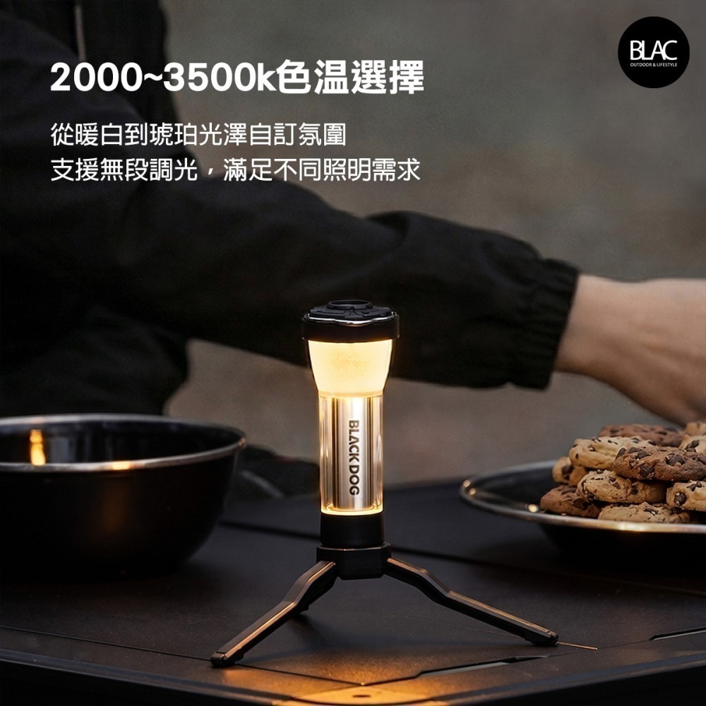 BLACKDOG黑狗燈塔露營燈手電筒Mate2【BLAC黑客】Type-C版內建琥珀光1/4磁吸底座 goalzero-細節圖3