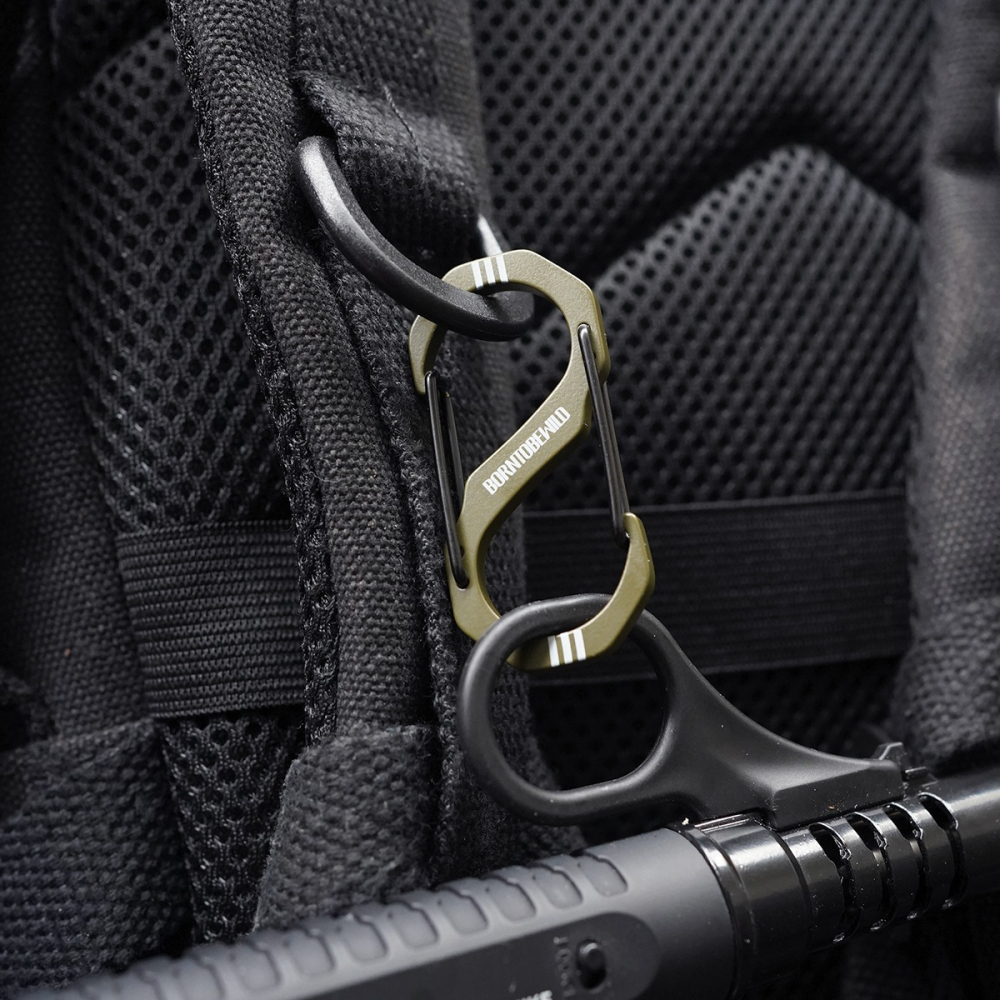 304不鏽鋼雙向活動掛扣S掛扣登山扣8字扣 大開口高承重 加厚4mm BORNTOBEWILD-細節圖8