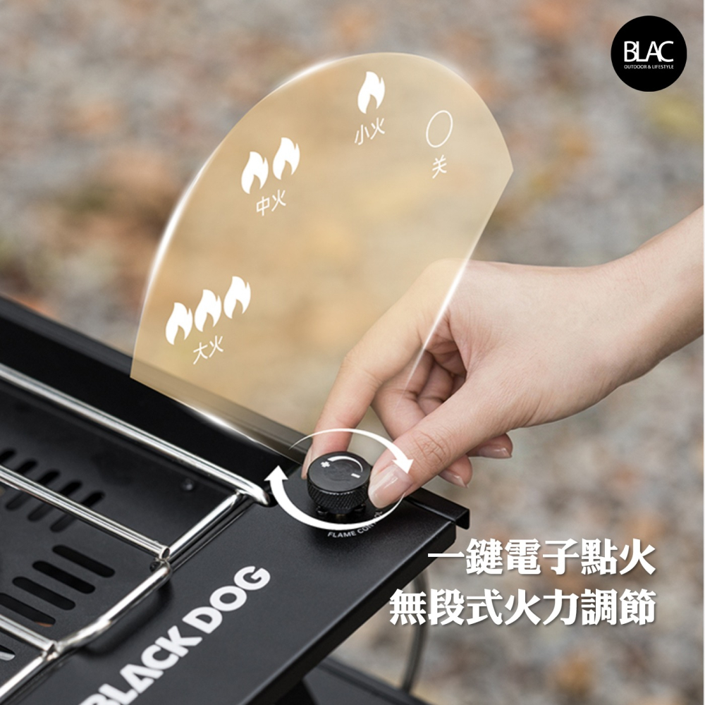 【BLAC黑客】BLACKDOG黑狗IGT下沉式氣爐瓦斯爐單口爐7200W 嵌入/自立兩用闇黑機甲美學-細節圖6