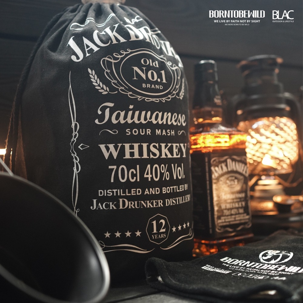 【BLAC黑客】戶外露營水桶包水桶袋6L礦泉水用 經典酒標兩面正反印刷 正反放置水桶皆可-細節圖8