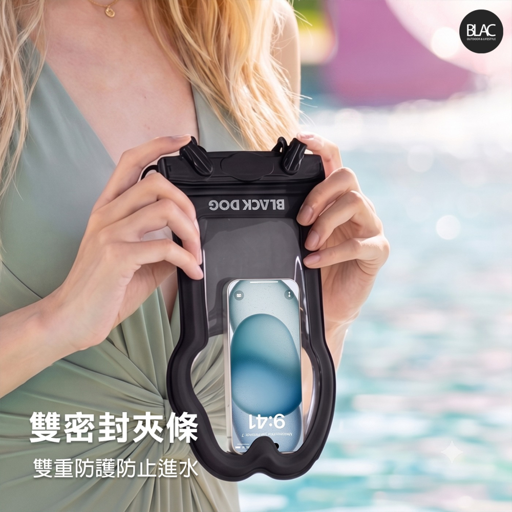 【BLAC黑客】BLACKDOG黑狗可觸控手機防水袋漂浮氣囊防水袋浮力袋 IPX8防水等級-細節圖5