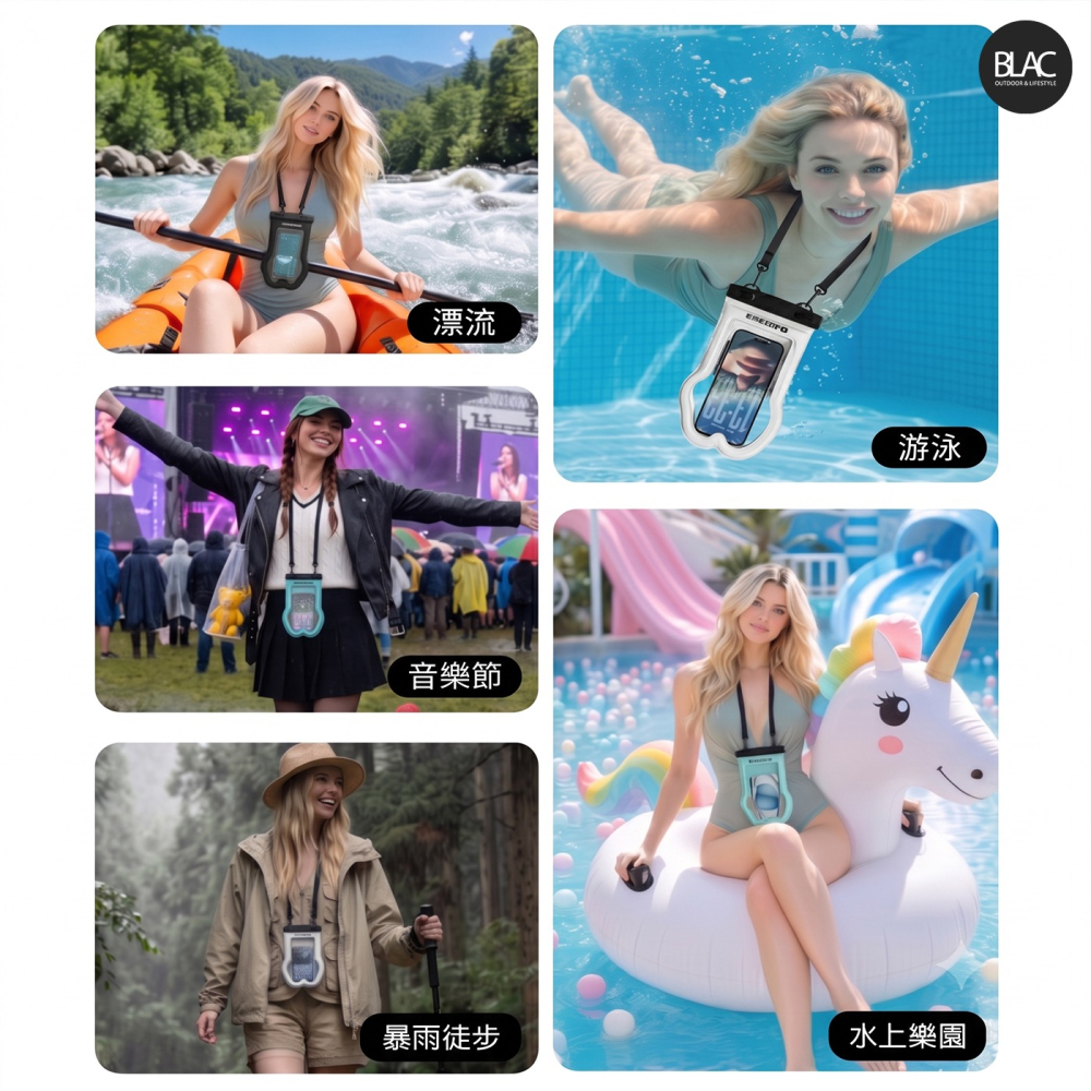 【BLAC黑客】BLACKDOG黑狗可觸控手機防水袋漂浮氣囊防水袋浮力袋 IPX8防水等級-細節圖8