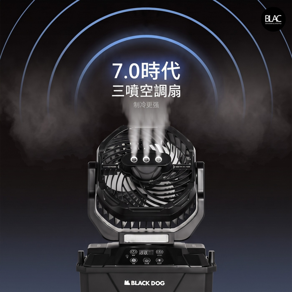【BLAC黑客】BLACKDOG黑狗超聲波冰霧製冷風扇水冷扇空調扇 7公升製冷水箱-細節圖6