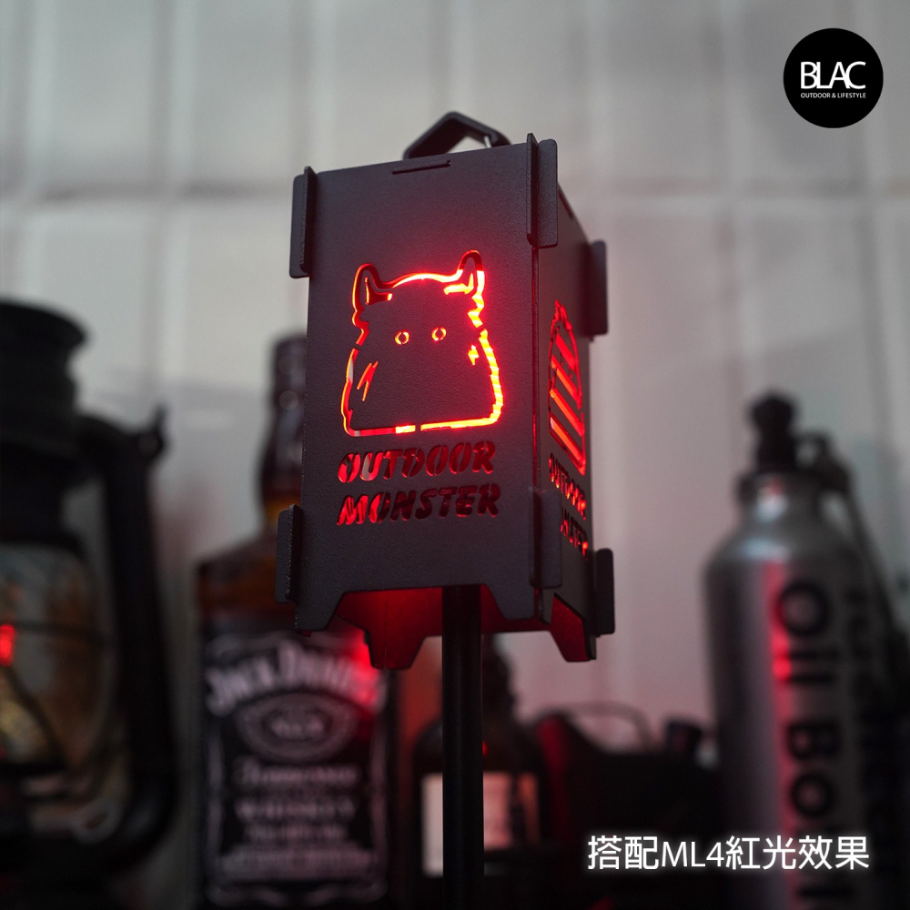 【BLAC黑客】露營燈鏤空鐵藝燈罩怪獸燈罩38燈 goalzero ML4皆可用outdoor monster-細節圖7