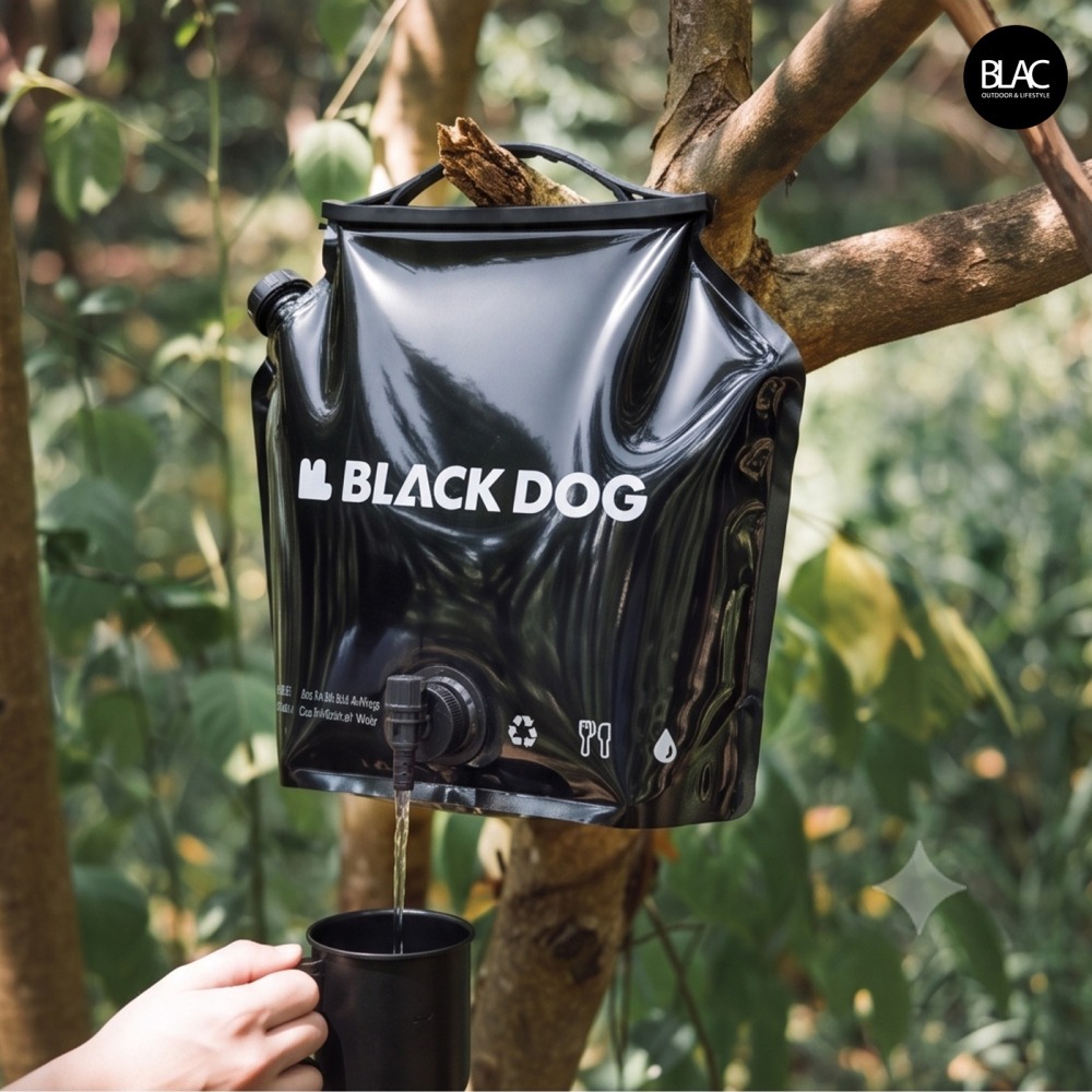 BLACKDOG黑狗戶外儲水袋露營折疊水袋水桶12公升【BLAC黑客】食品級可開啟風乾避免滋生細菌 飲用水/生活用水存放-細節圖7