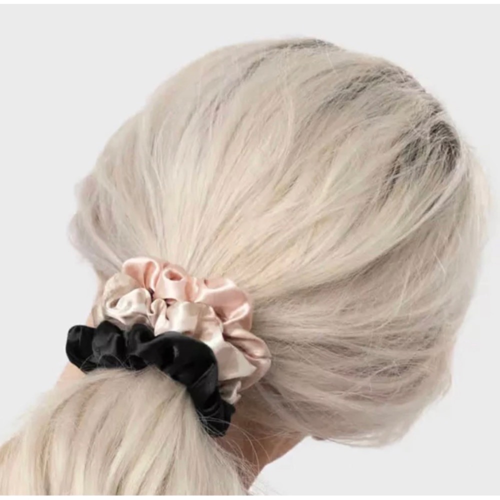 KITSCH 緞面枕頭髮圈(中）睡眠髮圈 睡眠捲髮神器-混色-細節圖3