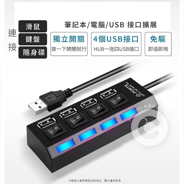 四孔獨立開關USB充電HUB集線器-細節圖2