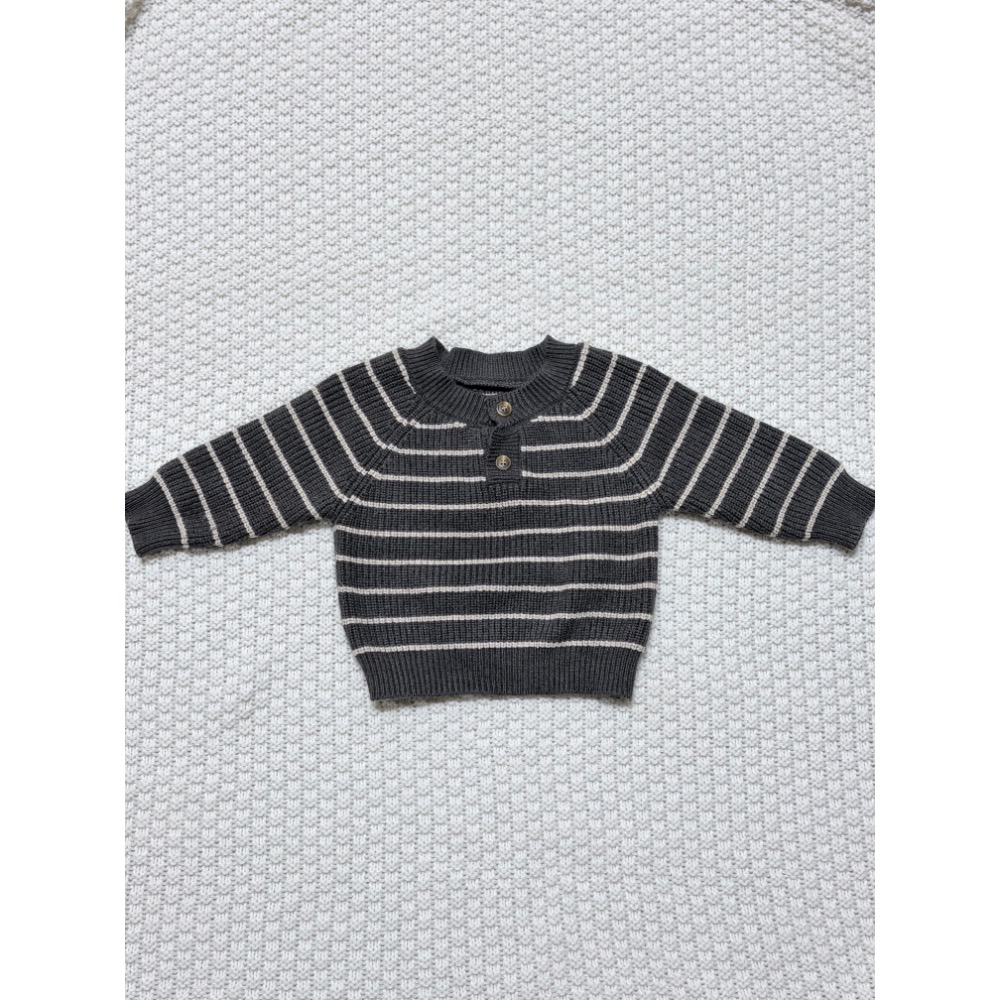 灰條紋毛衣-73