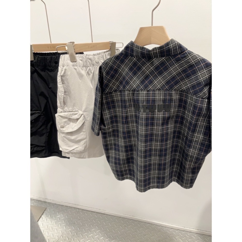 9749大男女孩綠格襯110-160/7折-細節圖2