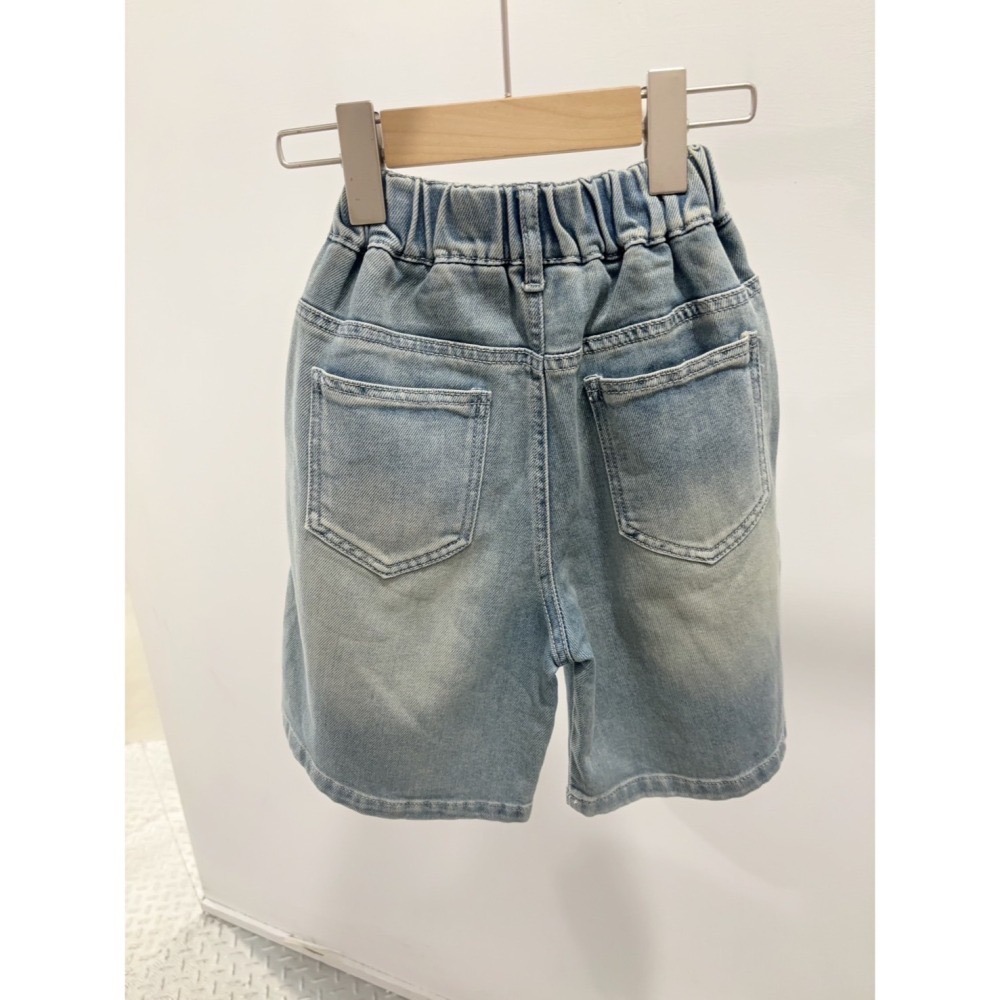 9779單一價大男女孩洗舊牛仔破洞褲7-17/8折-細節圖2