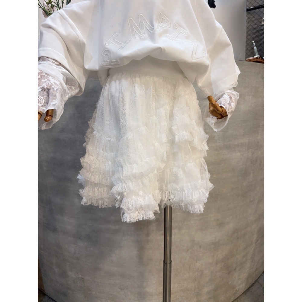 10359單一價 大女孩蕾絲白裙/8折-細節圖2
